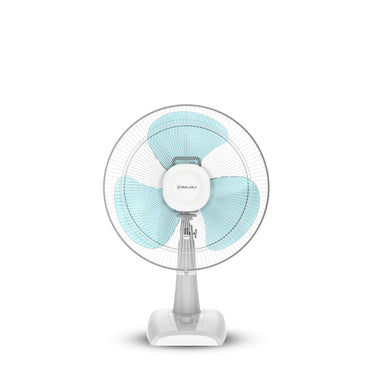 Bajaj Armor Series Fuzion 400mm Table Fan – DuraBreeze Pro Technology, 100% Copper Motor, White BlueTint