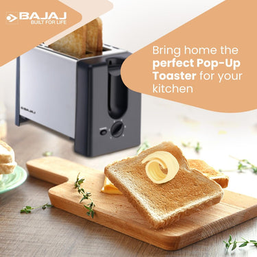 Bajaj ATX 3 750-Watt Pop-up Toaster, 2-Slice Automatic Pop up Toaster, Dust Cover 