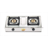 Bajaj Popular Eco 2-Burner Gas Stove - ISI Certified, Stainless Steel, Silver & Black