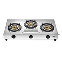 Maharaja Whiteline Aventus 3 Burner Gas Stove - Stainless Steel, Silver