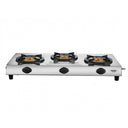 Maharaja Whiteline Aventus 3 Burner Gas Stove - Stainless Steel, Silver






