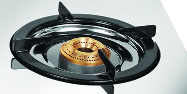 Pigeon 123 3-Burner LPG Gas Stove (Silver, Manual Ignition) - Durable