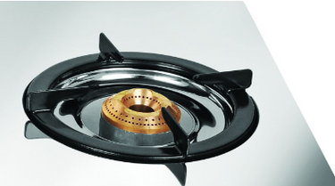 Pigeon 123 3-Burner LPG Gas Stove (Silver, Manual Ignition)