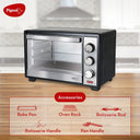 Pigeon 20L Electric Oven OTG with Grill & Rotisserie - Perfect for Grilling & Baking Cakes (Grey) by Bijli ki dukan