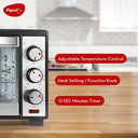 Pigeon 20L Electric Oven OTG with Grill & Rotisserie - Perfect for Grilling & Baking Cakes (Grey) by Bijli ki dukan