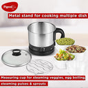 Pigeon Kessel Multipurpose Kettle 1.2L, 600W Stainless Steel (Black & Silver)