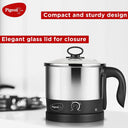 Pigeon Kessel Multipurpose Kettle 1.2L, 600W Stainless Steel (Black & Silver)
