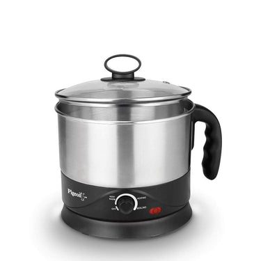 Pigeon Kessel Multipurpose Kettle 1.2L, 600W Stainless Steel (Black & Silver)