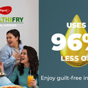 Pigeon Healthifry Digital Air Fryer with 4.2L Non-Stick Basket, 1200W – Green 96%