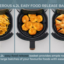 Cooked Fries, Tiki, and Samosa in Pigeon Healthifry Digital Air Fryer