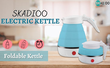 SKADIOO Electric Kettle 600W - Portable Foldable Hot Water & Tea Coffee Maker for Travel