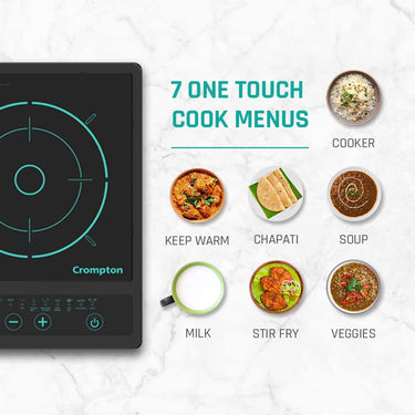 buy crompton instaserve 1500 w induction cooktop 7 One Touch Cook Menus